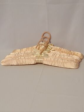 Victoria's Secret Peach-ish Color Fabric Stuffed Hangers Set Of 4